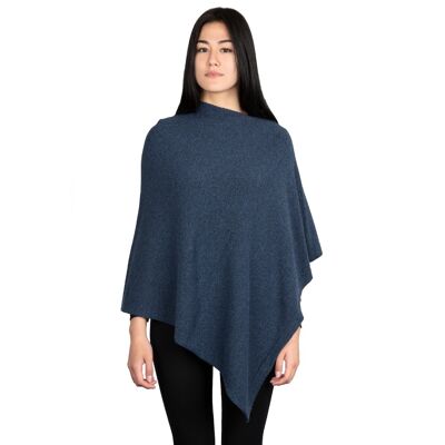 Moon - Poncho clásico cuadrado en mezcla de cashmere