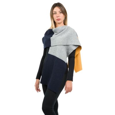 Firmin - Sciarpa a tre colori in misto cashmere