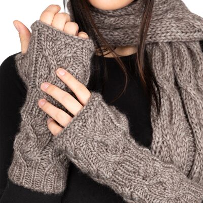 Thelma - Double braided alpaca wool mitten