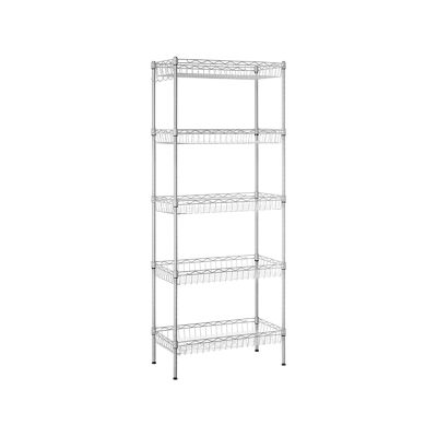 Kitchen shelf 60 x 30 x 150 cm silver