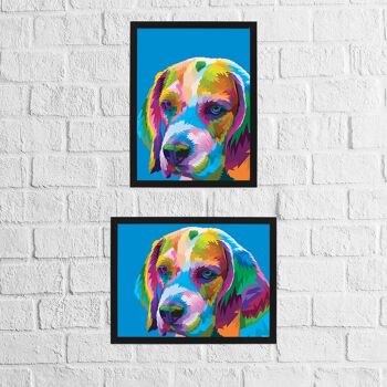 Chien : Imprimé Beagle (Geometric Rainbow Collection) 3
