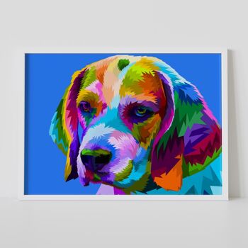 Chien : Imprimé Beagle (Geometric Rainbow Collection) 2