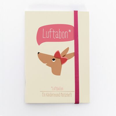 Children's mouth notebook kangaroo pink