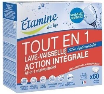 TABLETTES LAVE-VAISSELLE TOUT EN 1 ACTION INTEGRALE X 60