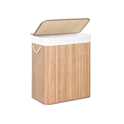 Bamboo laundry basket with handles