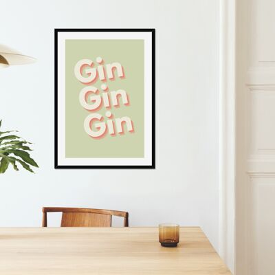 Gin - Impression d'art mural Typographie