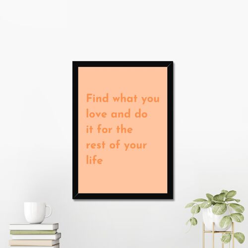 Wes Anderson - Find what you love - Typography wall art print