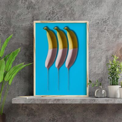 Dripping bananas kitchen print