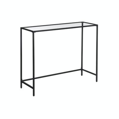 Console table with tempered glass top