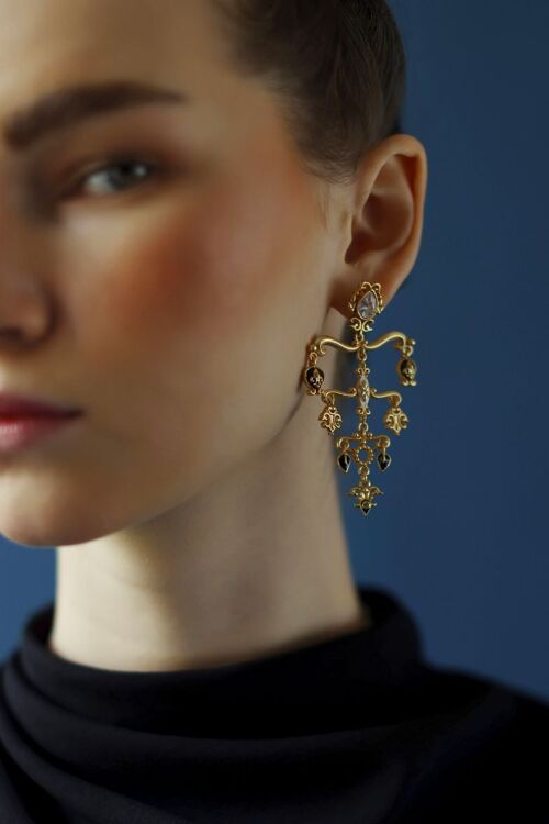 Multilayer Statement Balance Earrings