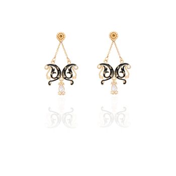 Boucles d'oreilles baroques en émail Vague 5