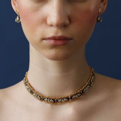 Baroque Enamel & Filigree Choker