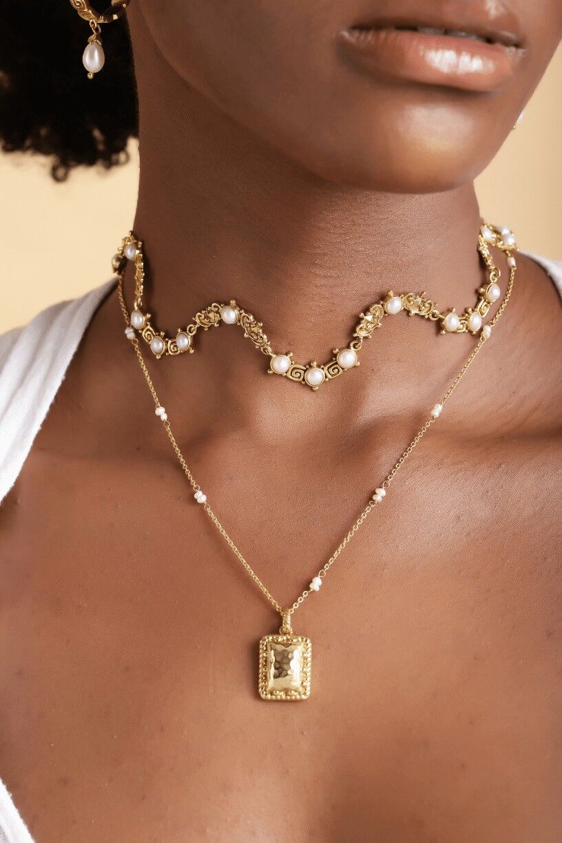 Wave Choker Halskette