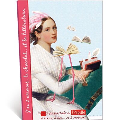 Postal Chocolate - 2 amores Literatura