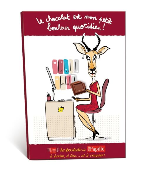 Chocolat Carte Postale - Bienfaits du chocolat, Antilope
