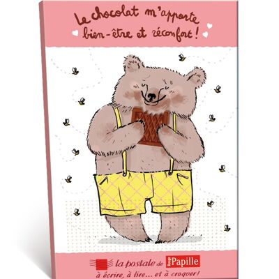 Chocolat Carte Postale - Bienfaits du chocolat, Ours