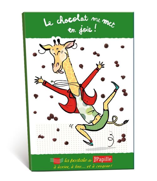 Chocolat Carte Postale - Bienfaits du chocolat, Girafe