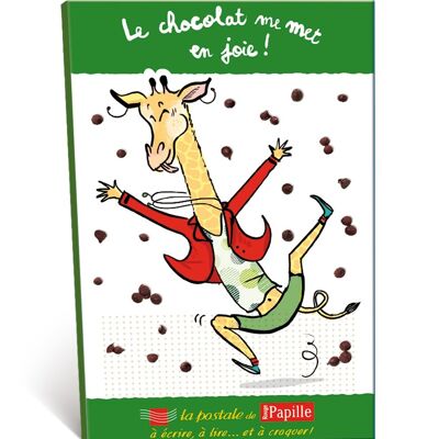 Chocolat Carte Postale - Bienfaits du chocolat, Girafe