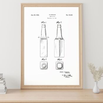 Impression de dessin de brevet : Bouteille de boissons 1