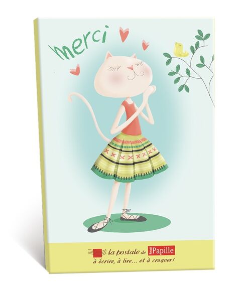 Chocolat Carte Postale - Chat, Merci