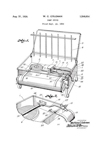Impression de dessin de brevet : Réchaud de camping 3