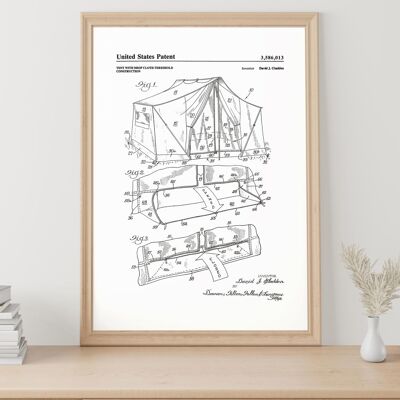 Patent drawing print: Large tent