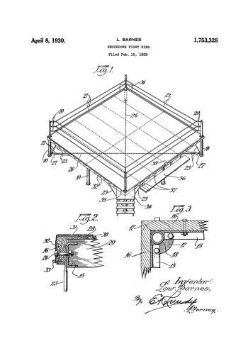 Impression de dessin brevet : Ring de boxe 3