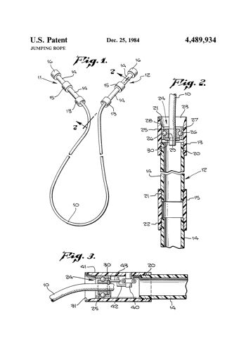Impression de dessin de brevet : Sauter, sauter à la corde 3