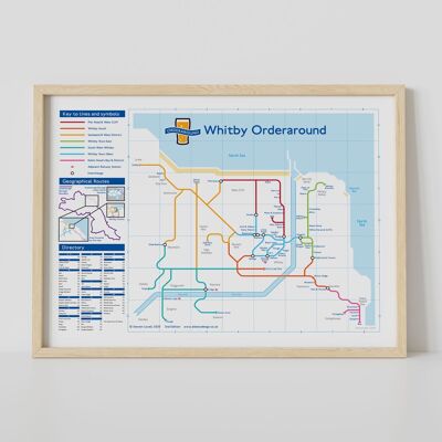 Karte der Pubs im Stil der Londoner U-Bahn: Whitby
