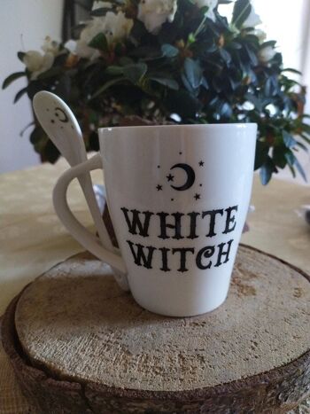 Ensemble Tasse et cuillère" White Witch" 2