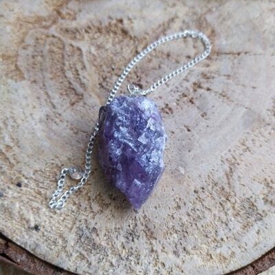 Pendel aus rohem Amethyst