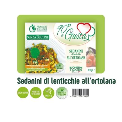Lentil Sedanini Pasta with Vegetable Tomato Sauce - Suitable for Vegans - Gluten free