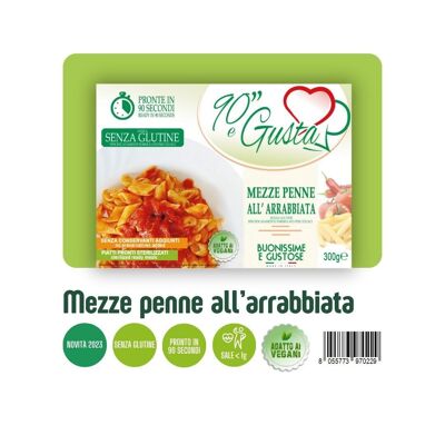 Mezze Penne all'Arrabbiata Piccanti - Vegan - Senza Glutine