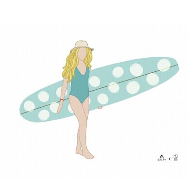 Poster Surf Culture A4 - Mademoiselle