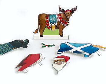 Habillez une vache Highland - Carte de Noël écossaise 4