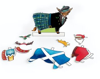 Habillez une vache Highland - Carte de Noël écossaise 5