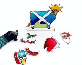Habillez une vache Highland - Carte de Noël écossaise 6