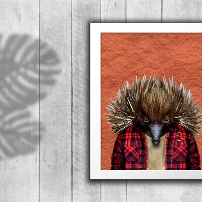 Echidna in clothes print: Terra rossa (Animalyser)