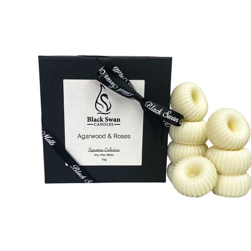 Black Swan - Wax Melts , Signature Collection - Agarwood and Roses