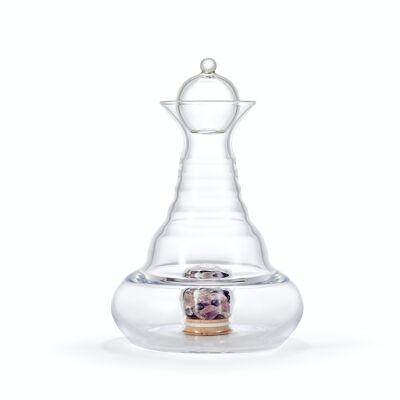 Alladin carafe 1.2 liters with precious stone compartment and glass lid