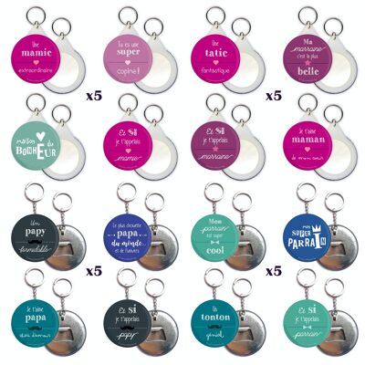 Restocking pack of 80 successful keychains