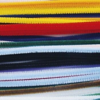 SACHET 45 BRINS CHENILLE Ø6 - 9 COULEURS long. 300 7