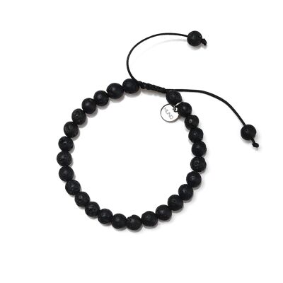 lava stone wax cord bracelet