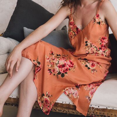 CAMISÓN FLORAL NUDE