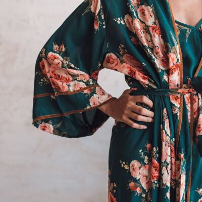 KIMONO FLORAL VERDE