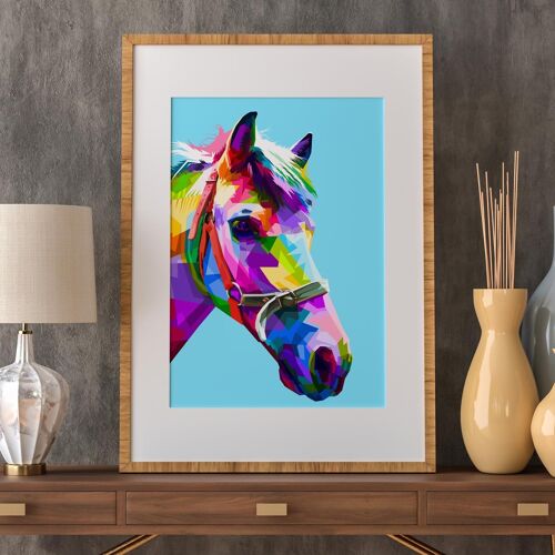 Horse print (Geometric Rainbow Collection)