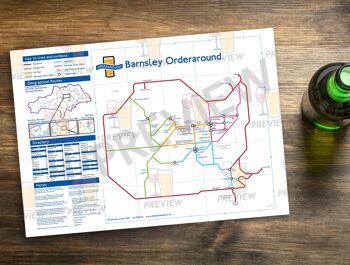 Carte des pubs de style métro de Londres : Barnsley 2