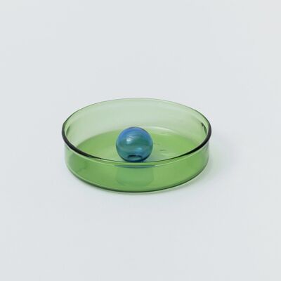 Piatto a bolle piccolo - verde e blu