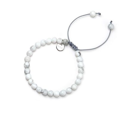 wax cord bracelet in howlite beads