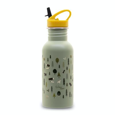 Bottiglia per bambini in acciaio inossidabile - Wood Vibes